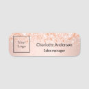Search for rose gold name tags Business