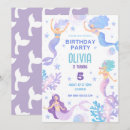 Search for under the sea party invitations Purple