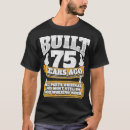 Search for funny 75th birthday tshirts Saying