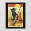Search for retro cats postcards Witch