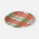 Search for plaid christmas plates Festive