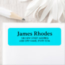 Search for bright blue return address labels Neon