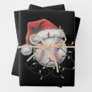 Search for christmas baseball wrapping paper Santa