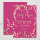Search for magenta and gold invitations Chic