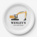Search for construction birthday plates Digger