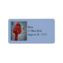 Search for winter cardinal return address labels Merry christmas