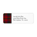 Search for scottish plaid return address labels Traditional