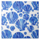 Search for blue sea shell tiles Blue and white