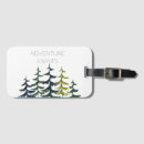 Search for adventure awaits luggage tags Watercolor