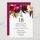 Search for floral 18th birthday invitations Pink