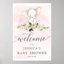 Search for elephant baby shower decoration posters Pink