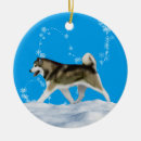 Search for alaskan husky christmas tree decorations Malamute