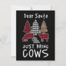 Search for cow christmas cards Santa