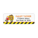 Search for construction birthday return address labels Cute