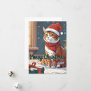 Search for cute cat christmas cards Merry