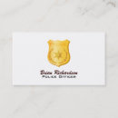 Search for police badge business cards Cop