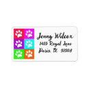 Search for paw return address labels Pet lovers
