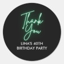 Search for thank you green stickers Birthday party