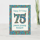 Search for 75 years birthday cards Flowers