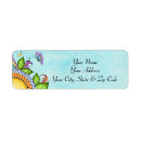 Search for purple butterfly return address labels Whimsical