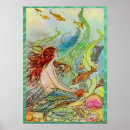 Search for vintage mermaid illustration posters Fairytale