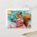 Search for pink squirrel postcards Adorable