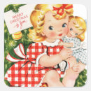 Search for vintage doll stickers Little girl