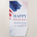 Search for red white blue beach towels July 4th