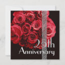 Search for red silver 25th anniversary invitations White