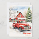 Search for barn christmas cards Red truck