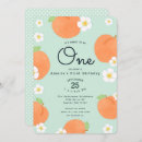 Search for one sweet peach birthday invitations Floral