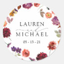 Search for orange round wedding stickers Fall