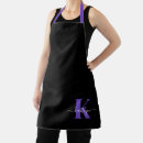Search for purple and black aprons For her