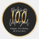 Search for 100th birthday stickers Gold