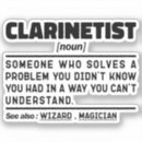 Search for clarinet players stickers Clarinetist