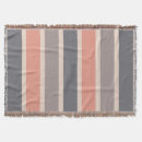 Search for coral and grey blankets Stripes