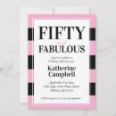 Search for pink 50th birthday invitations Bold