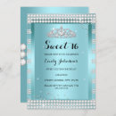 Search for teal blue sweet 16 invitations Chic
