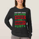 Search for mrs claus tshirts Naughty
