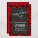 Search for red black hens party invitations Stylish