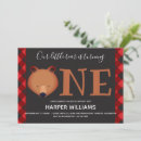 Search for buffalo plaid 1st birthday invitations Bear