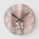 Search for blush pink clocks Girly feminine
