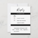 Search for allergies rsvp cards Black and white