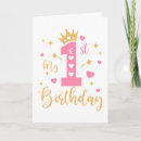 Search for daughter 1st birthday cards Pink