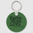 Search for faith hope love key rings Bible