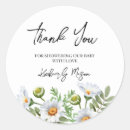 Search for daisy thank you stickers Baby in bloom