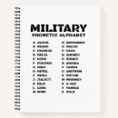 Search for alphabetical notebooks Military
