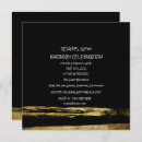 Search for golden 50th birthday invitations Black