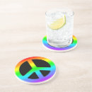 Search for peace sign coasters Rainbow