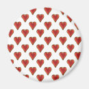 Search for red heart pattern magnets Hearts